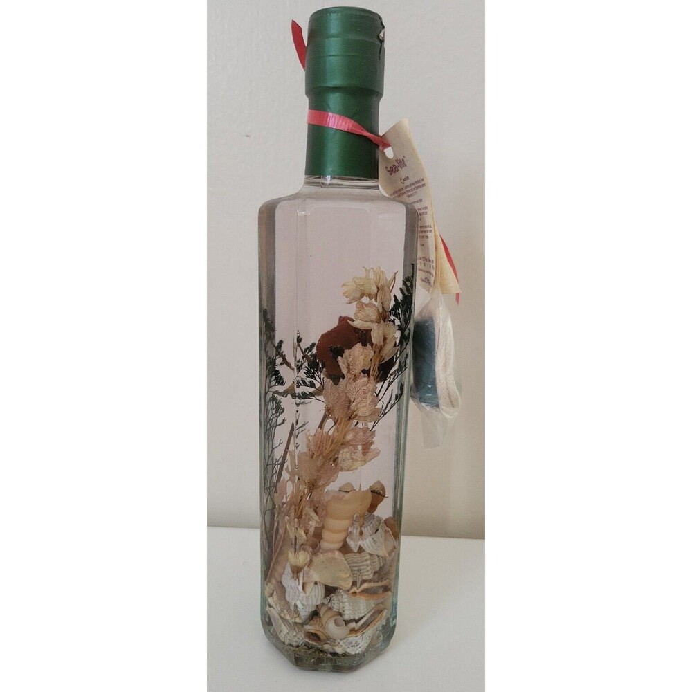 Glass Bottle Oil Lamp Sea Shell Handcrafted By Sea-lite™ Works Includes Wick/Oil